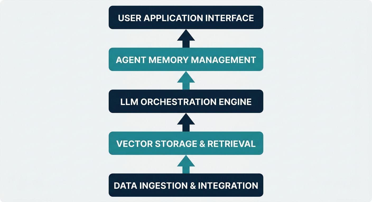 Flowchart detailing the foundational layers of a production-ready AI agent infrastructure reference architecture.